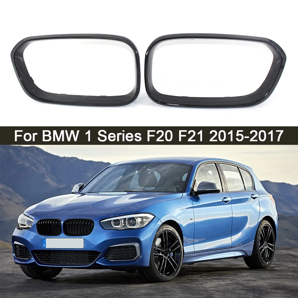 1 Pair Gloss Black Car Front Bumper Kidney Grille Frame Replacement For BMW 1 Series F20 F21 LCI 118i 120i 125i 135i 2015-2017