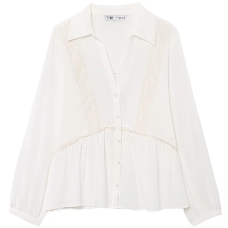 2025年夏新作 レディース リネン混紡 ホリデースタイル 長袖 襟付きシャツ 多機能 ルーズフィット レギュラー丈 プレミアム品質