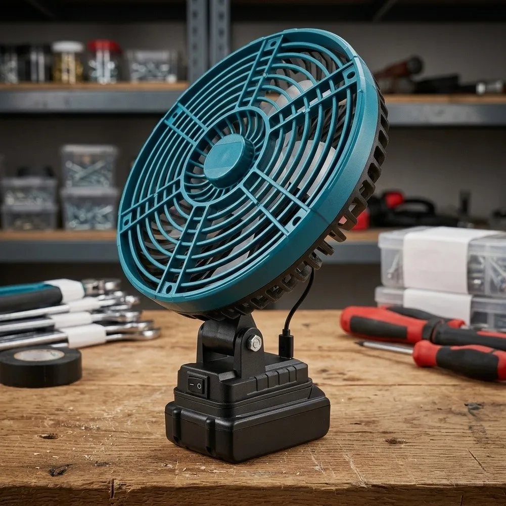 Cordless 21V Clip Fan with Rechargeable Functionality 3 Options and Clamp Base Suitable for Table Bed Frame or Tent