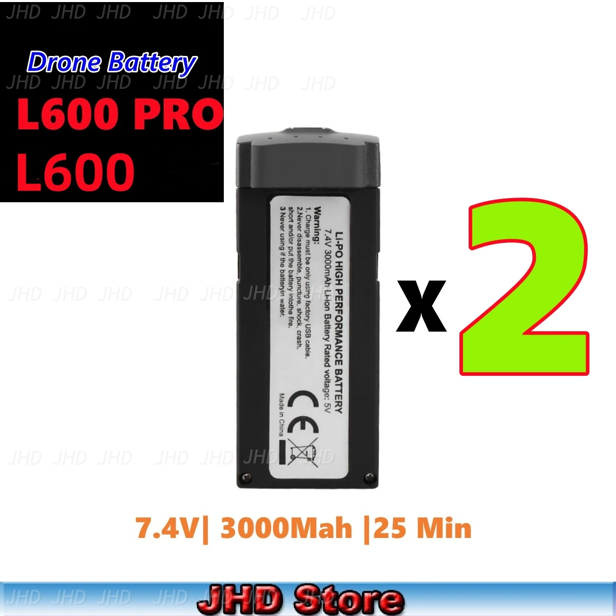 JHD L600 PRO Bateria LYZRC Oryginalna bateria L600 PRO 7.4V 3000mAh 30min Bateria Fly do L600PRO Bateria do drona Hurtownia