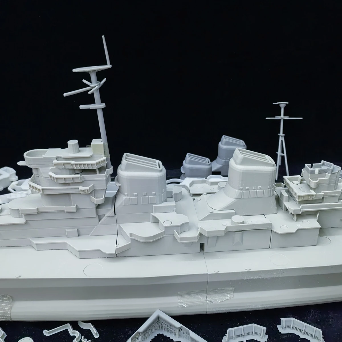 1/200 rc navio 136cm stalingrado classe batalhacruiser navio de controle remoto luz-cura detalhe impressão rc navio modelo kit brinquedo adulto