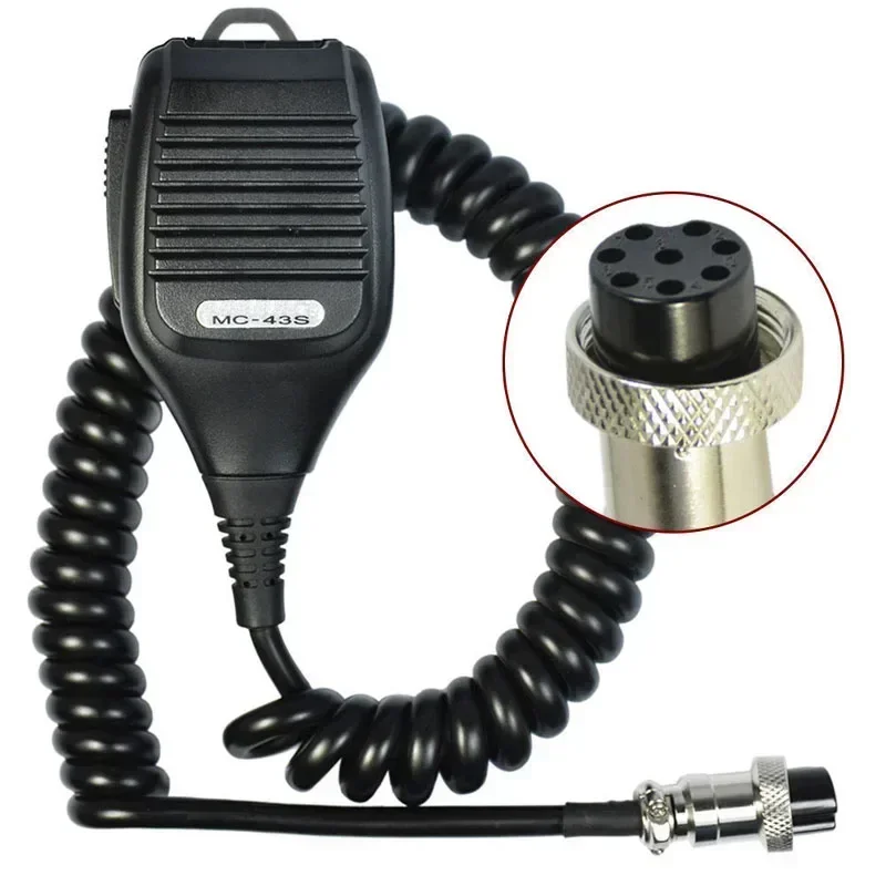 MC43S มือถือไหล่รอบไมโครโฟน,8 Pin PTT Mic ลําโพงสําหรับ Kenwood TS-480HX, TM-231, TS-990S, TS-2000X, MC-43S