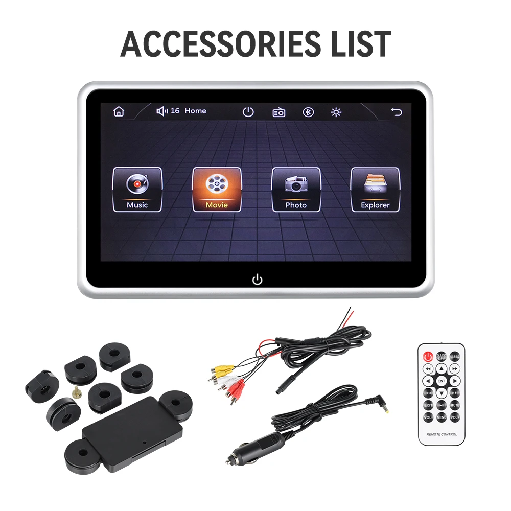 KTYDKP 11.6 بوصة سيارة مسند الرأس رصد مشغل MP5 مرآة ربط HD 1080P فيديو شاشة تعمل باللمس مع USB/SD/BT مشغل وسائط متعددة