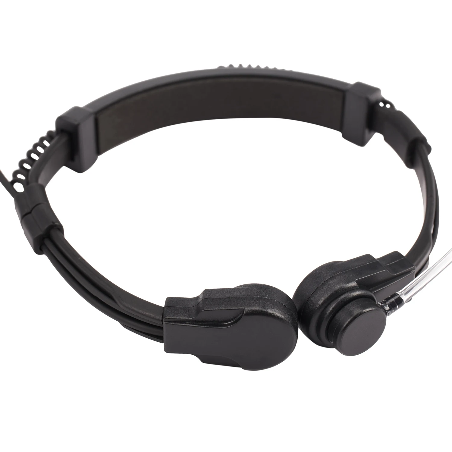 

SWXF 3.5mm Adjustable Throat Mic Microphone Covert Acoustic Tube Earpiece Headset With Finger PTT for Android Mobile Phone