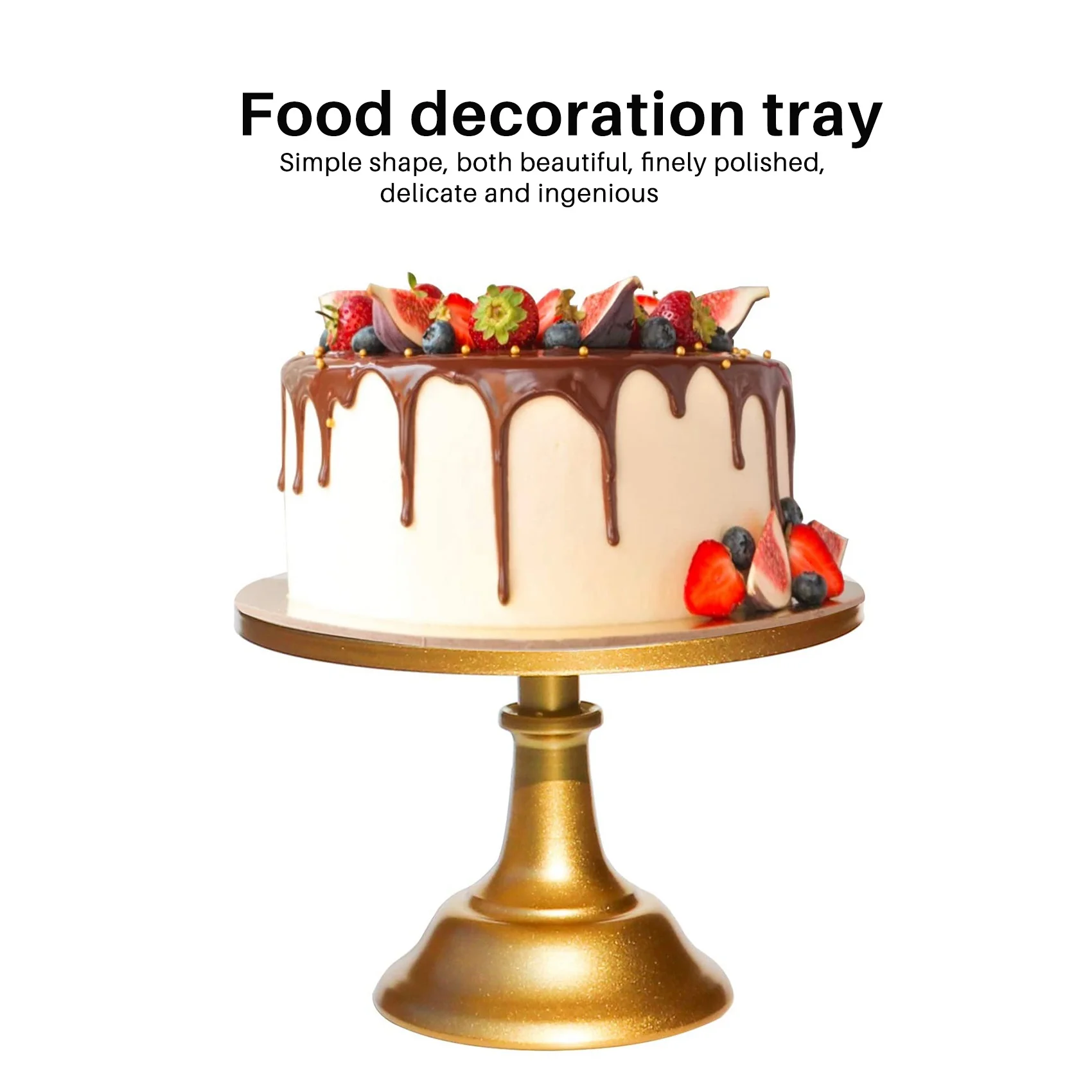 

A33R-Metal Iron Cake Stand Round Pedestal Dessert Holder Cupcake Display Rack Bakeware For Birthday Wedding Party