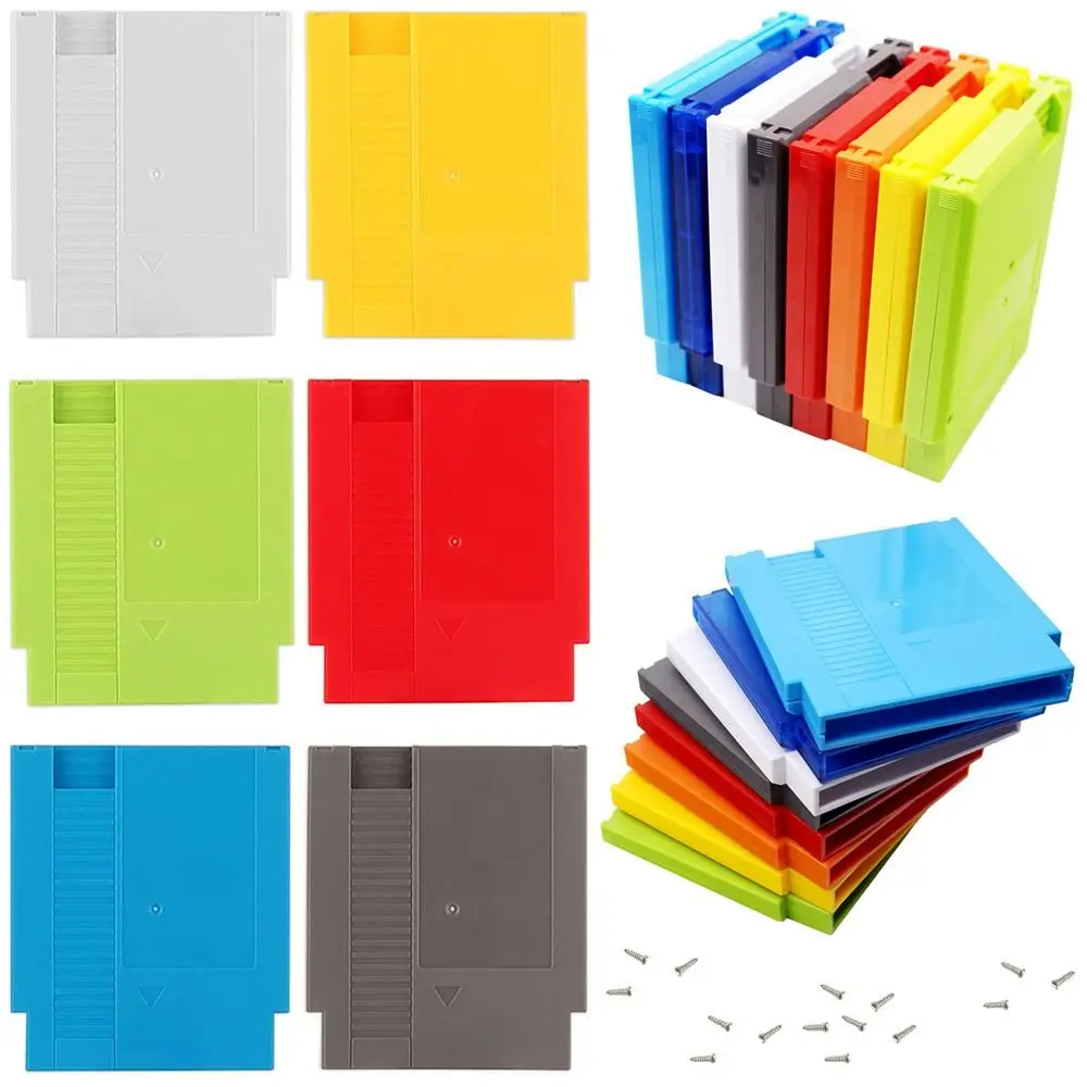 Game Cartridge Shell Replacement Hard Case Protectors For Nintendo NES Accessories Game Card Case Covers With 3 Screws