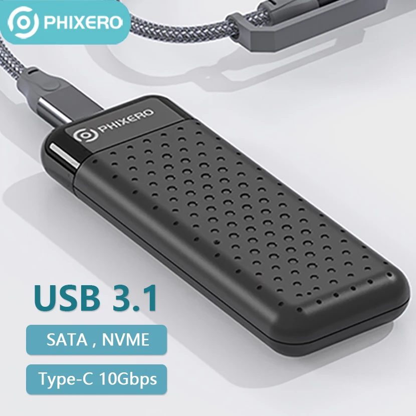 PHIXERO M2 NVME Ốp Lưng SATA SSD Vỏ Ngoài Nhà Ở 2230 2242 2260 2280 Đĩa Hộp Bảo Quản Cho Máy Tính laptop Notebook