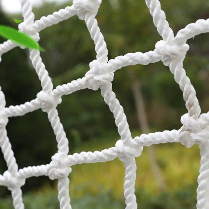 1pc White Knot Rope Net Durable Plant Climbing Net Outdoor Garden Terrace Decoration Net Festival Party Decoration Net 2*2m