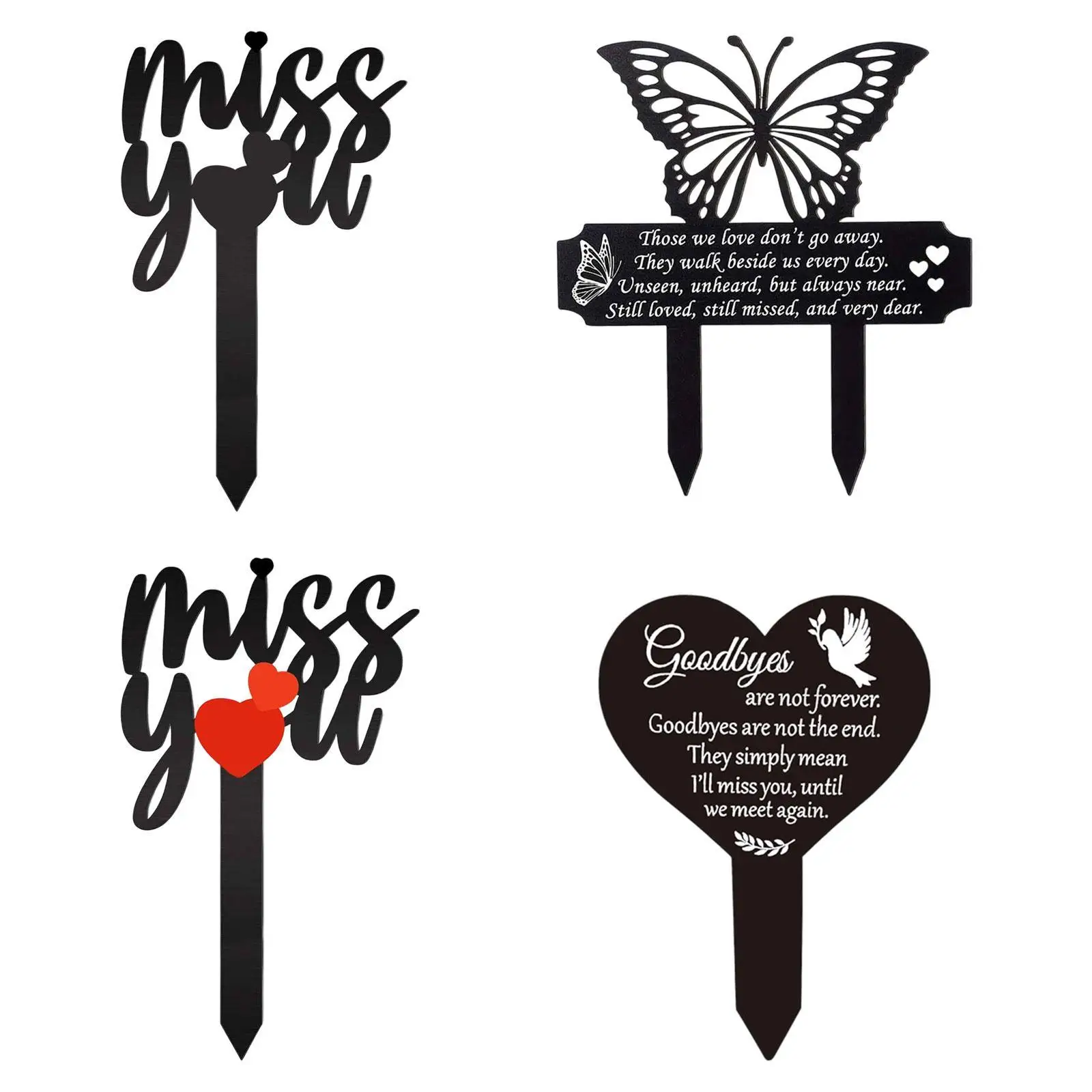 Grave Marker Decorative Grave Stake for Outdoor Anniversaries Funerals