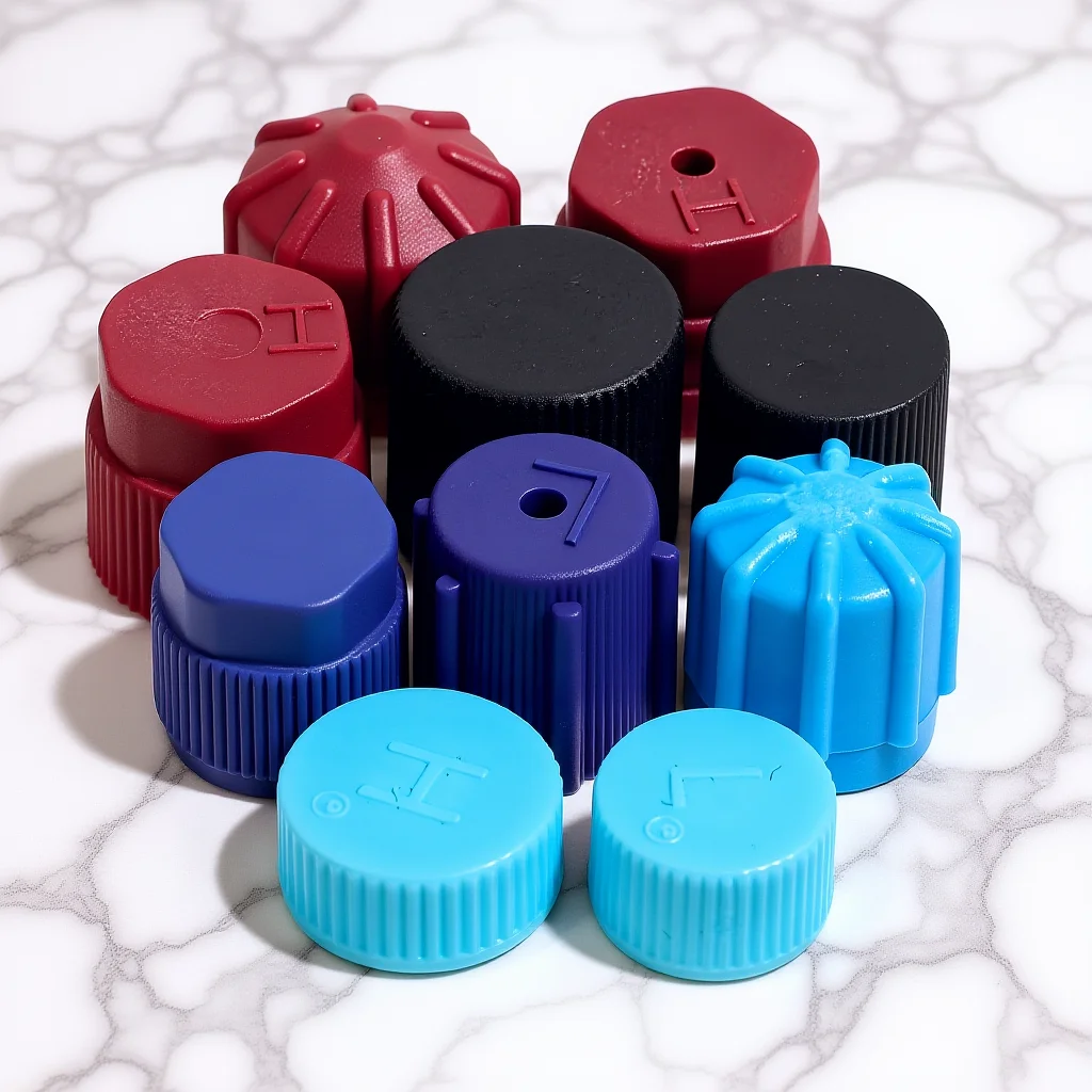 

10pcs Dust Cap For Ac Valves High Low Pressure Caps Conditioning System Protection Car Ac Charging Port Cap