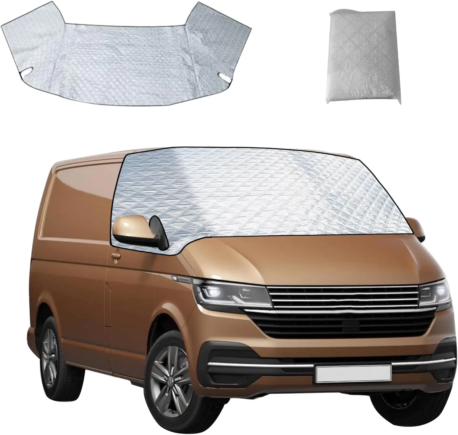 

RV Windscreen Cover Windshield Anti Frost Ice Dust Window Cover Sun Protection Motorhome Vans For VW T6 2016-2022 Transporter