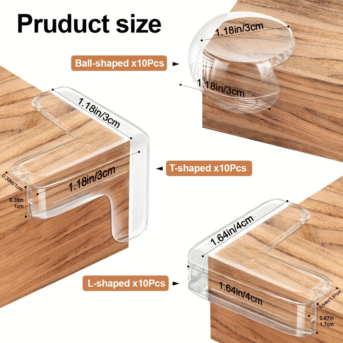 30 Pvc Transparent Anti-Collision Corners, Coffee Table Corner Protective Cover, Strong Adhesive Anti-Collision Corner Protectio