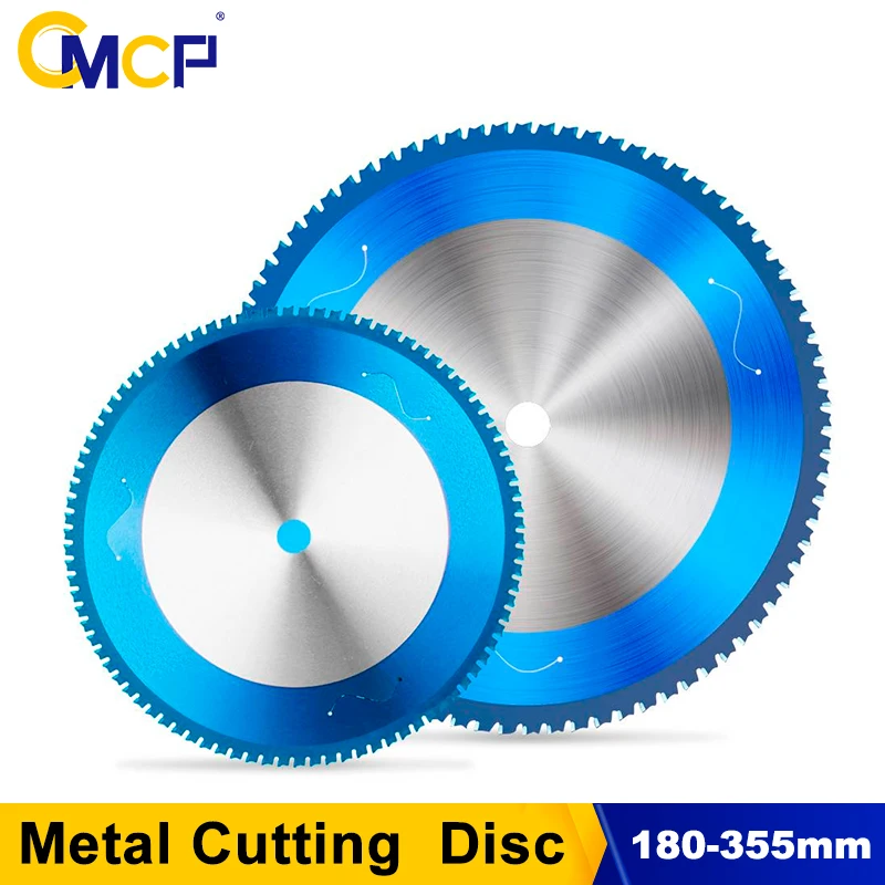 CMCP 1pc Metal Cutting Blade Disc 180-355mm Carbide Saw Blade 36T-90T for Aluminum Iron Steel Nano Blue Coated