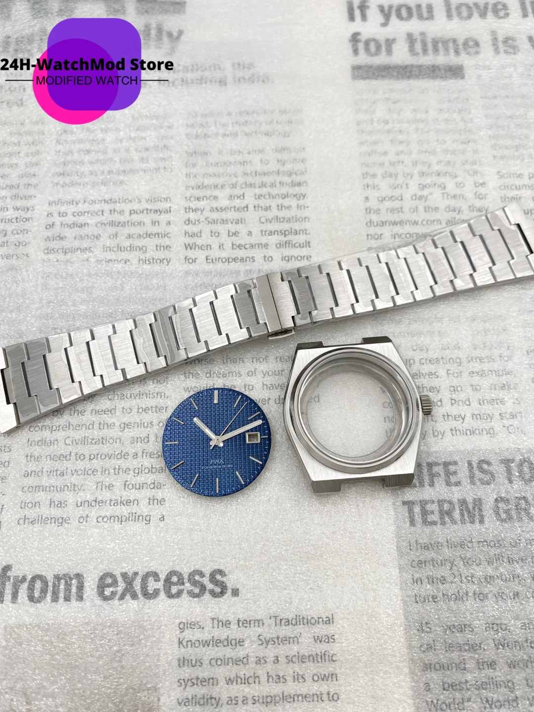 

PRX Super Player 40mm Modified Case Strap Set Fits NH35 Movement Sapphire Glass Through Bottom