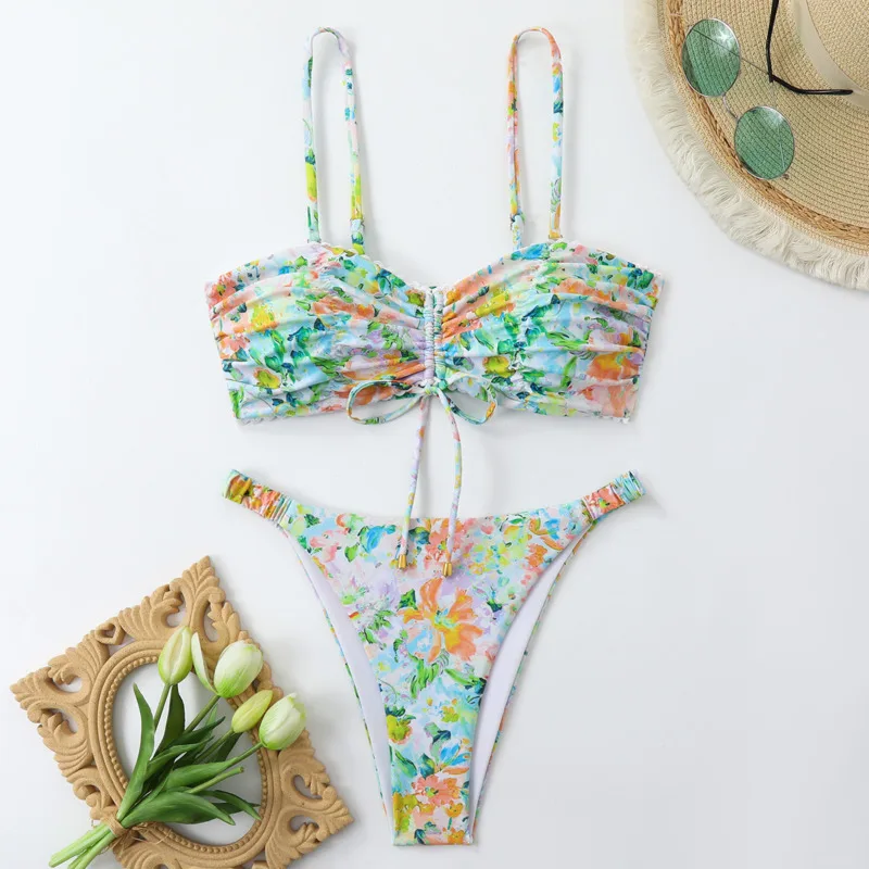 Floral Sexy Bikinis Women's Swimwear Female Swimsuit For Swim Wear Bathing Suits Brazilian Bikini Set Beachwear Pool Bather 2025