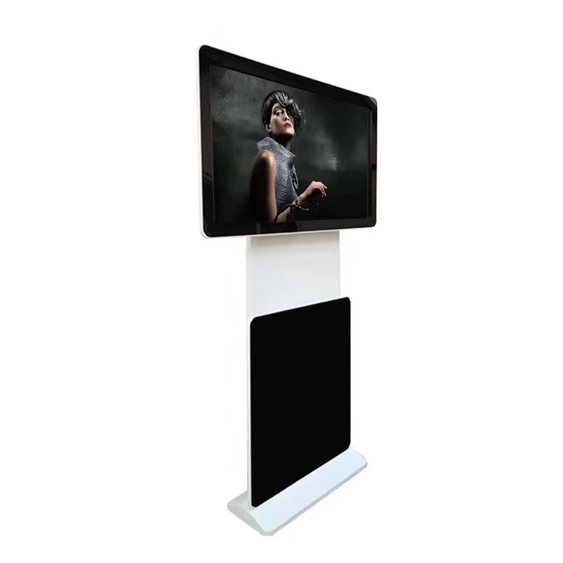 65 Inch Floor Stand 360 Degrees Digital Signage Kiosk Horizontal Totem Rotate Advertising Display Screen