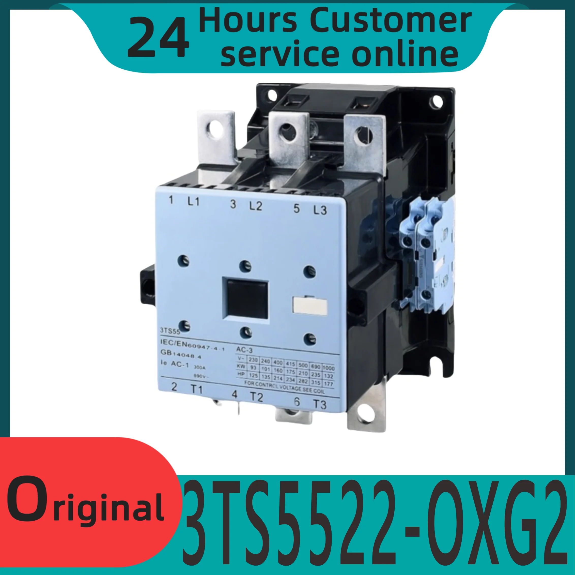

Новый оригинальный 3TS55 22-0XG2 AC110V 3TS5522-OXG2 заменяет контактор 3TF55AC.