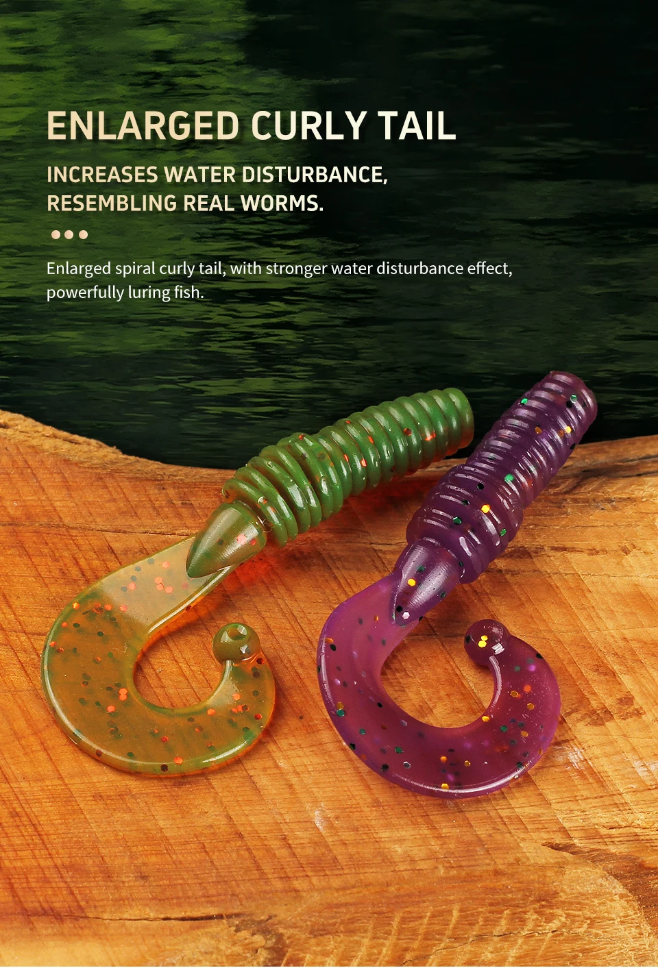 Supercontinent Power Mace 4cm Grub Weichköder Grub-Wurm Künstlicher Köder Wobbler Swimbait für Barsch und Forelle – Detail 8