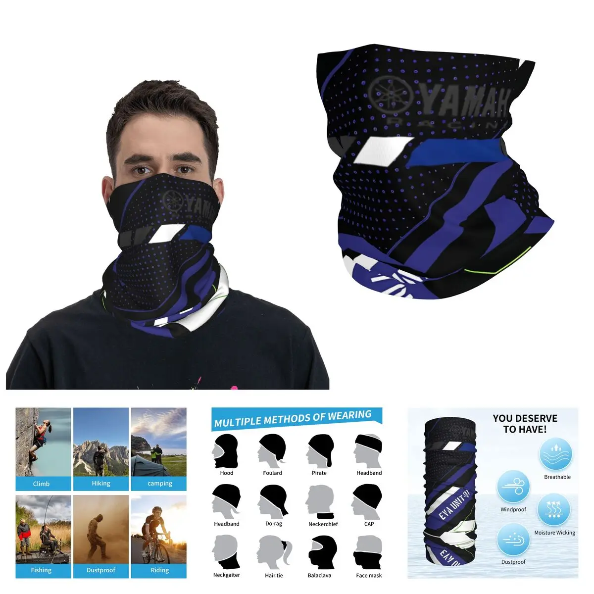 Bandana Neck Gaiter motor edisi terbatas, balap populer, syal wajah Balaclava untuk bersepeda dewasa semua