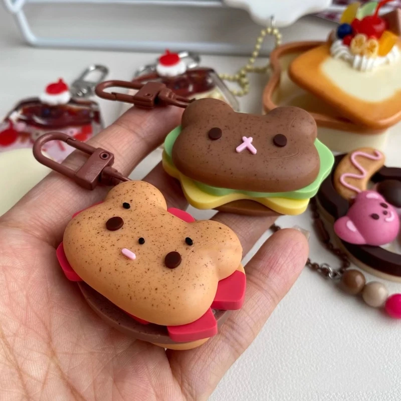 Mini Hamburger Toast Sandwich Silicone Mould for Clay Mold DIY Kitchen Accessories Toy Dollhouse Miniature Accessories