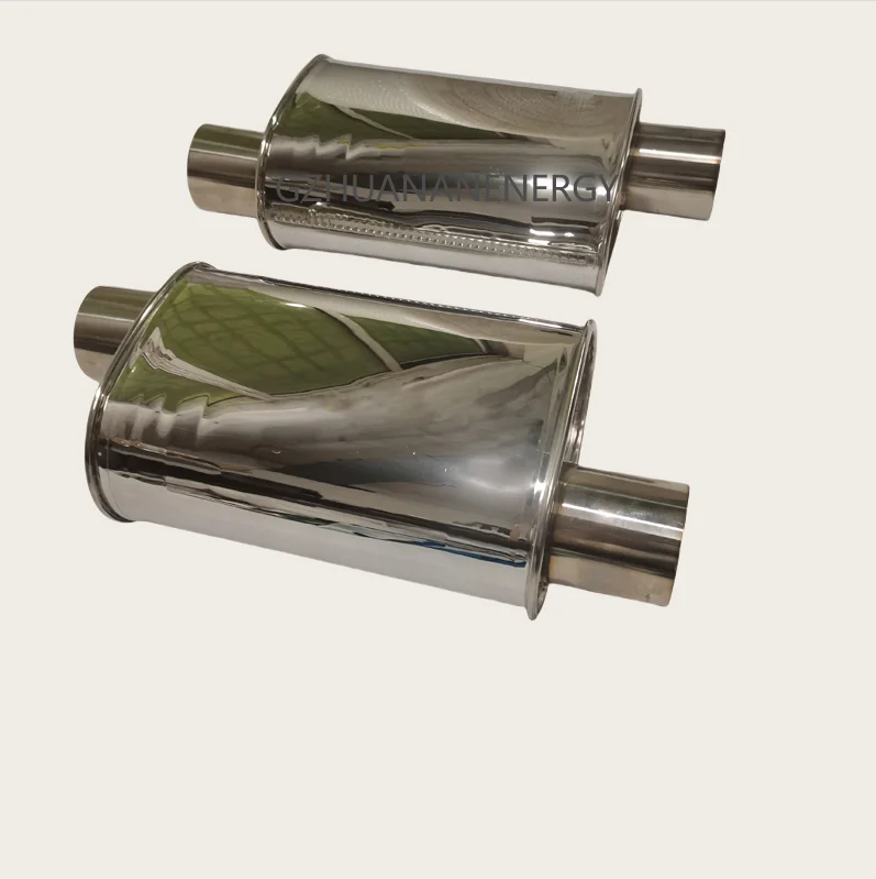 Factory Direct 3 Inch Stainless Steel Exhaust Pipe Muffler Universal Car Exhaust Muffler System With Box Packing