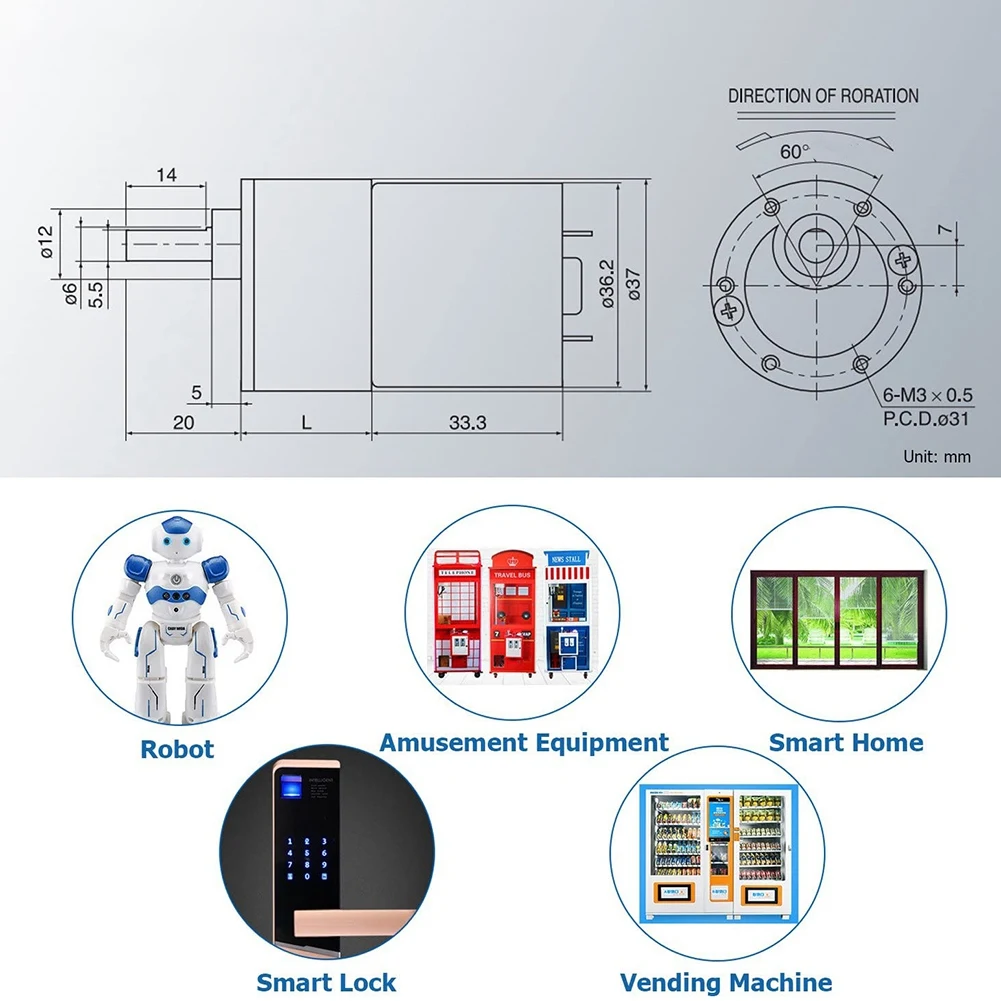 Ksol Dc 12V 400RPM …