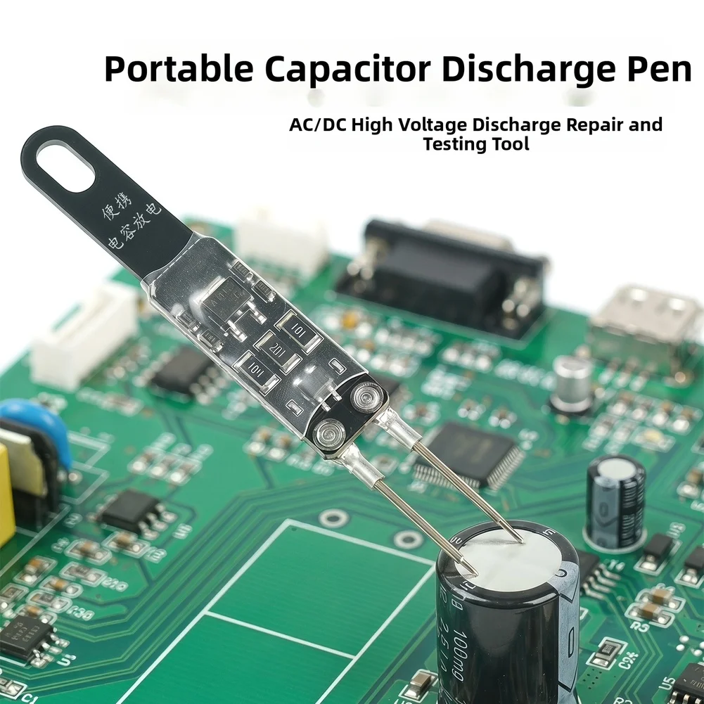 1000UF Discharge Pen Supporting Energy from Capacitors in AC DC Power Conversion and Regulation Equipment Servicing