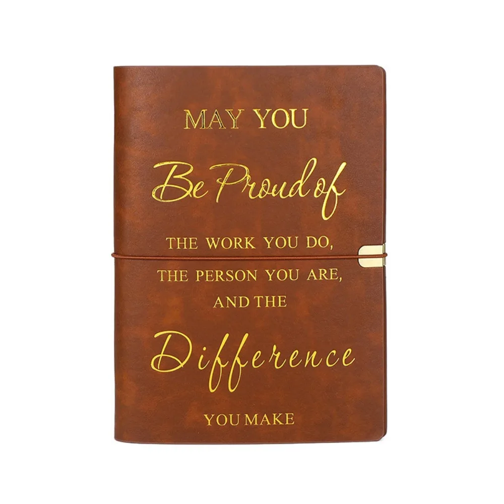 

80 Sheets A5 English Notepad English Horizontal Line Handbook Portable Soft PU Leather Cover Loose-leaf Notebook Stationery