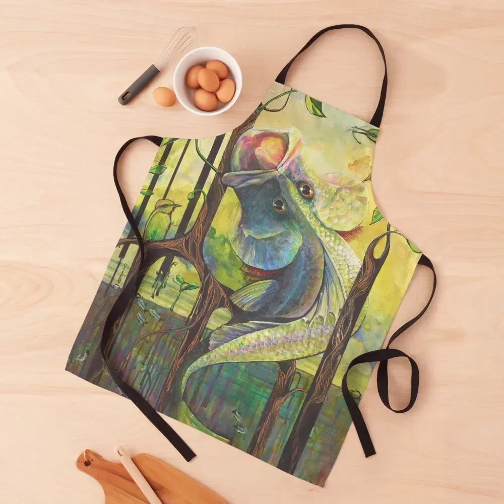 Tail Dancer (acrylic painting by Jo Starling, 2020) Apron Kitchen Front Home Supplies Apron