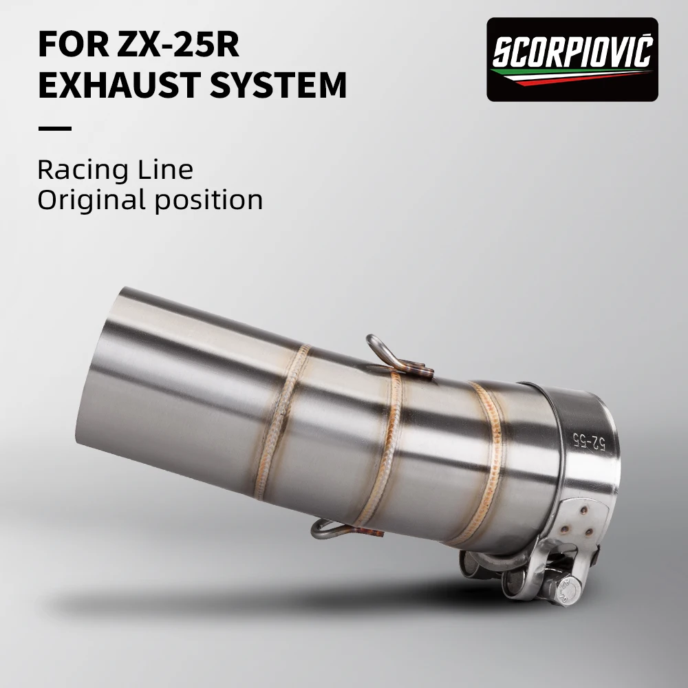 For motorcycle exhaust pipe accessories slide into the middle section ZX-25 REXHAUST SYSTE Racing LineOriginal position