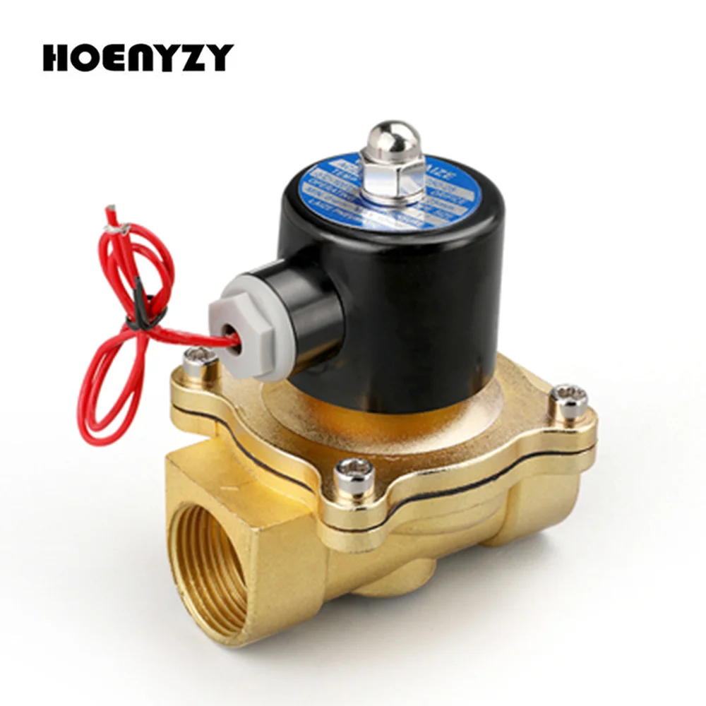 Magnetventil 12V Hilitand Magnetventil G3/4, DC12V, Normal Geschlossen – Messing, Für Wasser, 0,02–0,8 MPa, 300 MA