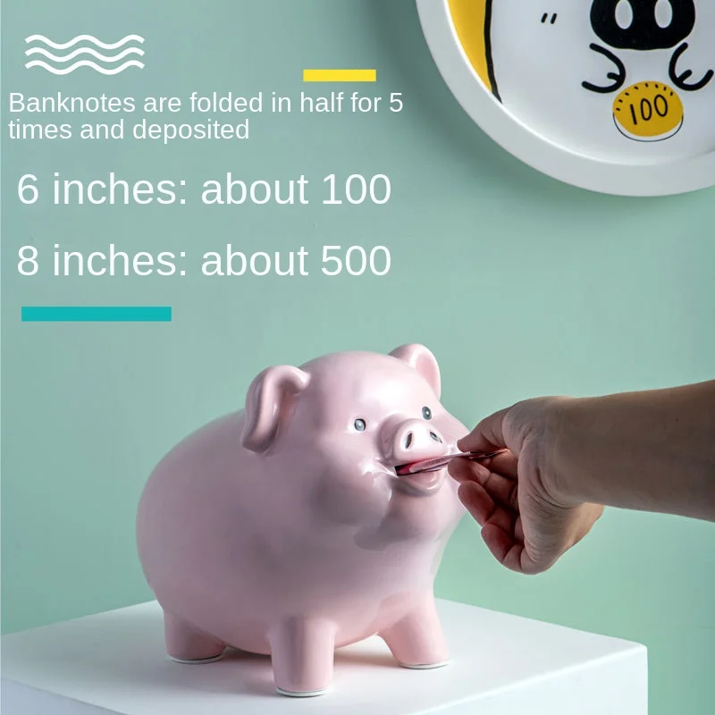 Ceramic Piggy Cute Money Multifunctional Storage Ornaments Decoration