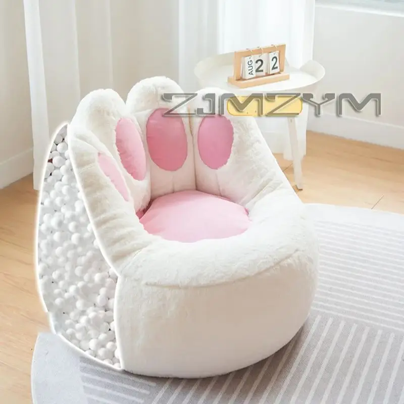 Plush Cat Claw Tatami Sofa Bean Bag Cover Kid Single Bedroom Balcony Chair Seat Cushion No Filler Lazy Sofa Cover，Sofa Chairs image 4