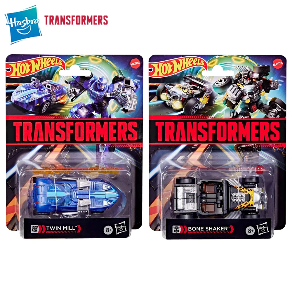 

Original Hasbro Transformers Collaborative Hot Wheels Twin Mill & Bone Shaker 12.5cm Collectible Action Figure Model Toy Gifts