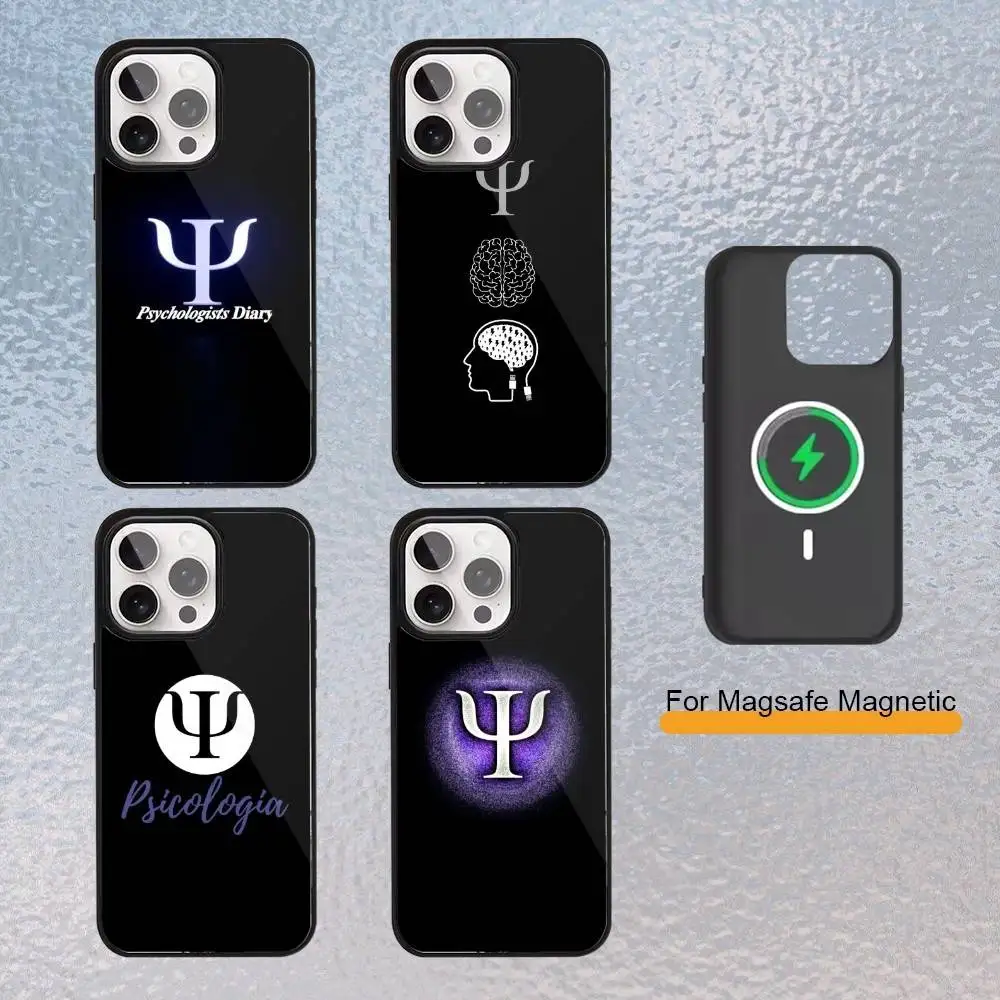 

Psychologist Profession P-Psychology Phone Case for iPhone 17,16,15,14,13,12,11 Plus,Pro Max Magnetic Wireless Charging Cover