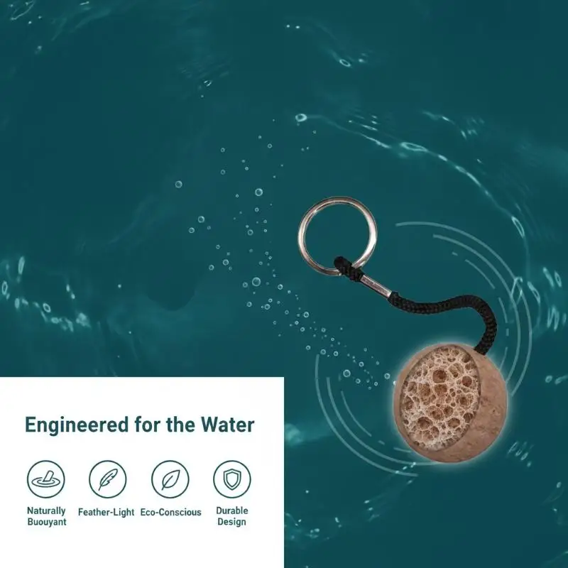 35mm Buoyant Floating Cork Ball Keychain Ultra Light 7 Colors Eco Material Kayak Accessories for Sailing Surfing Fishing Enthus