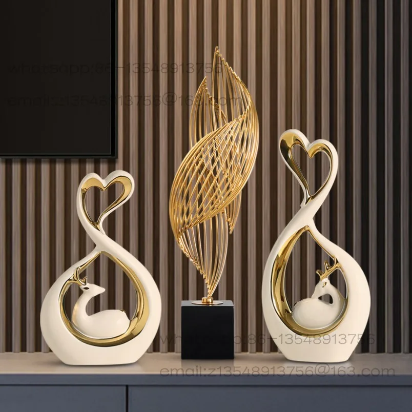 New TV cabinet decorative ornaments light luxury high-end modern home accessories spot