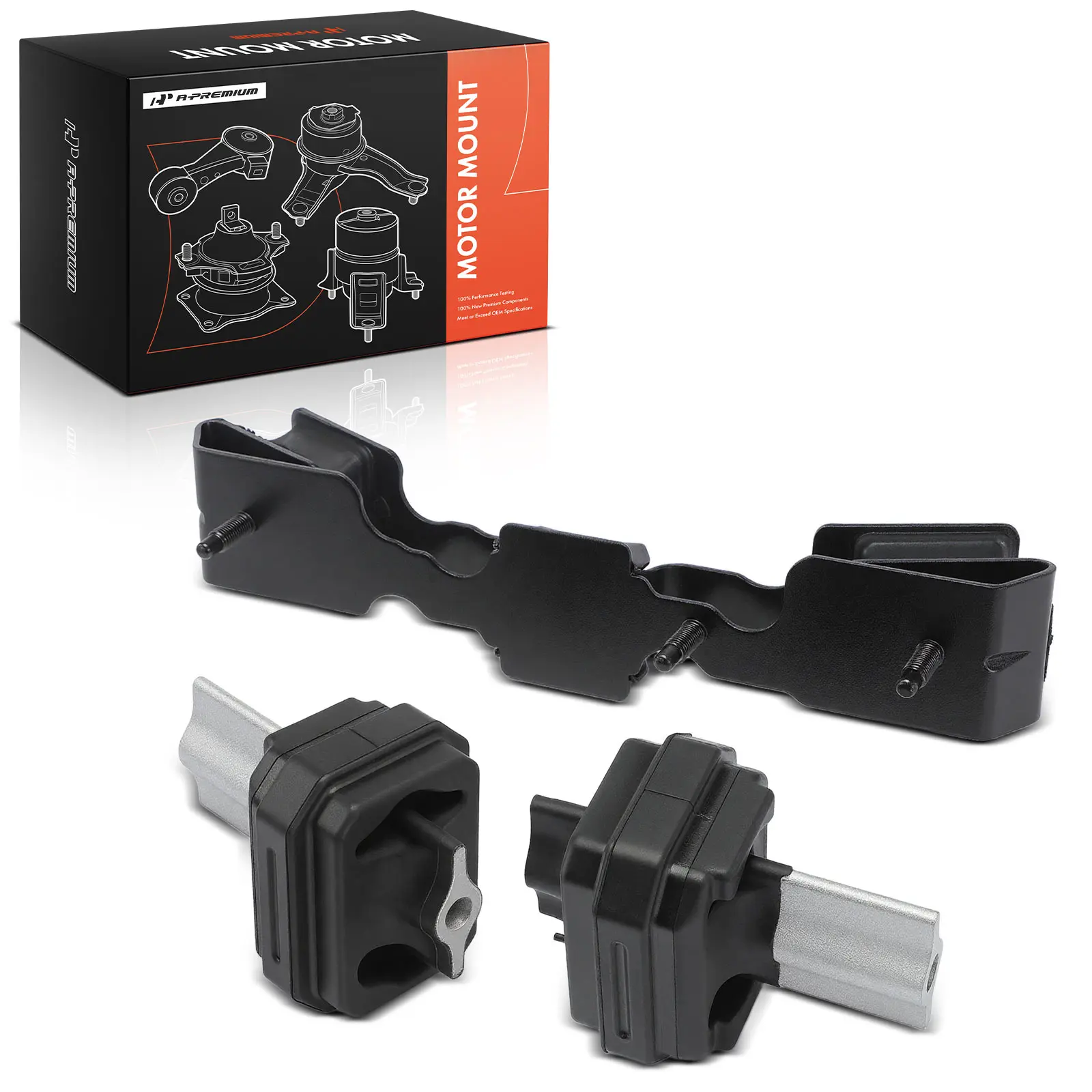 A-Premium 3pcs Engine Motor Mount Bushing & Transmission Mount for Jeep Wrangler 2007-2011