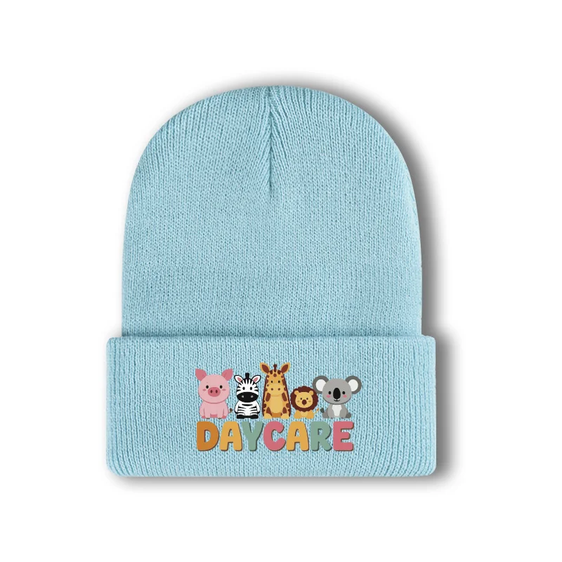 Fun Adorable 1‑3Y Kids Knit Beanie Cartoon Animal DAYCARE Print Soft Cozy For Daily Stroll Park Leisure Time Playdate Gathering view 4