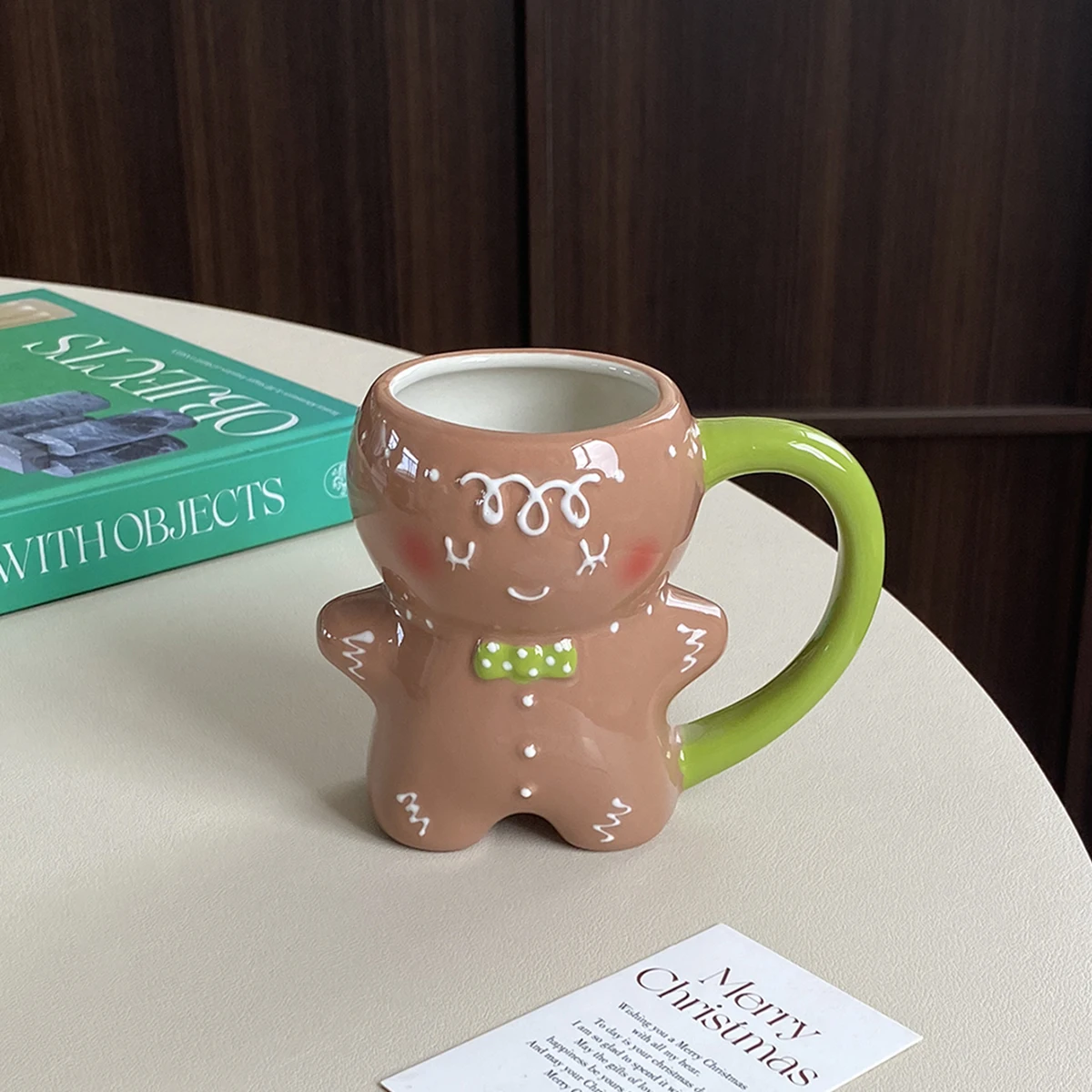 1 قطعة 320 مللي التصميم الأصلي لطيف الزنجبيل رجل السيراميك القدح ، لطيف الكرتون نمط فنجان القهوة كوب حليب ، مناسبة للديكور المنزل ، عطلة كوب الشرب كوب الإفطار عالي المظهر كوب لاتيه ، هدية عيد الميلاد ، هدية هدية هدية