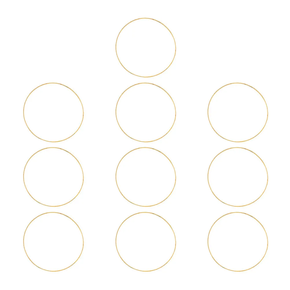 

10Pcs Craft Hoops Round Metal Rings Smooth Finish Not Easily Deformed for DIY Dreamcatchers Home Decor Hanging Ornaments Set