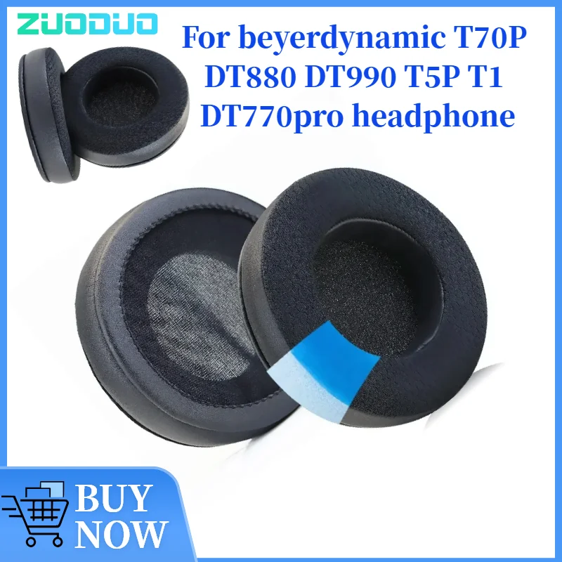 

ZUODUO Cooling Gel Football mesh Ear Pads For beyerdynamic T70P DT880 DT990 T5P T1 DT770pro Headphones Memory Foam Ear Cushions