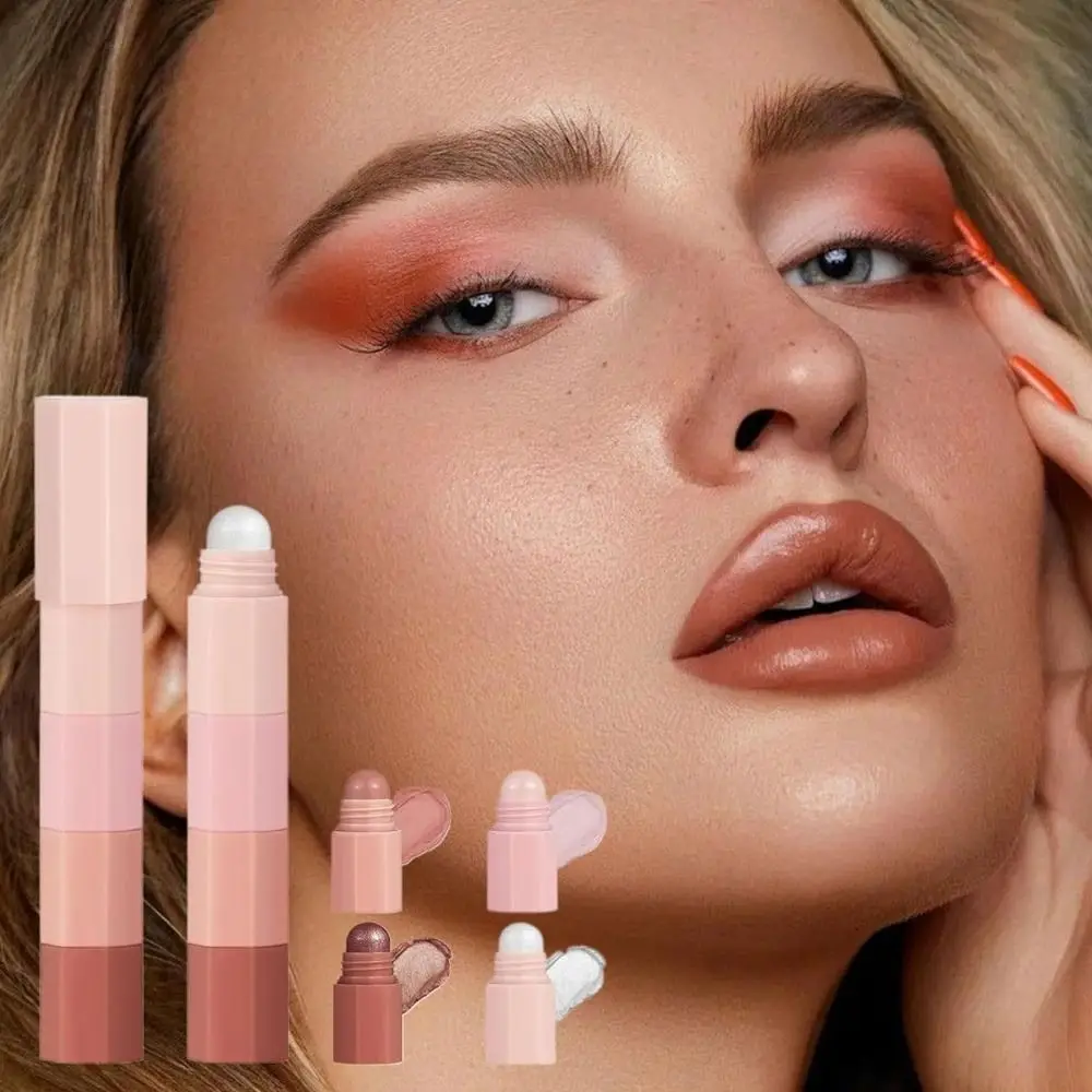 Makeup Lazy Eyeshadow Pencil Waterproof 4 color/set Highlighter Silkworm Pencil Non-Smudge Long Lasting Eyeshadow Crayon