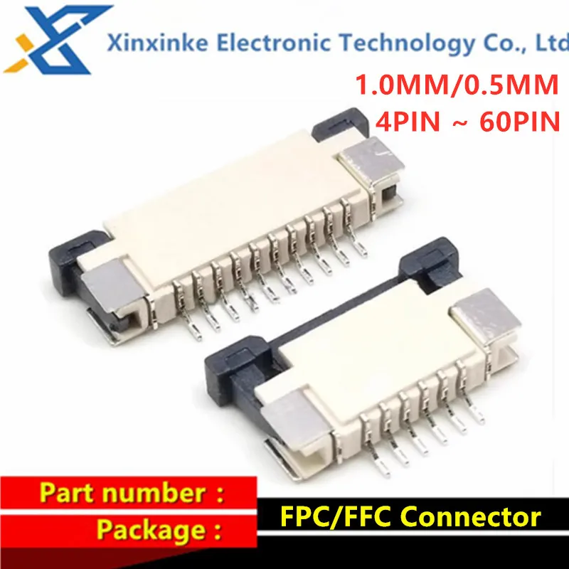 20/50PCS 0.5MM Drawer Bottom Drawer TOP Connection Flip Bottom FPC/FFC Connector Socket 4/5/6/7/8/9/10PIN 12P 14P 16P 18P