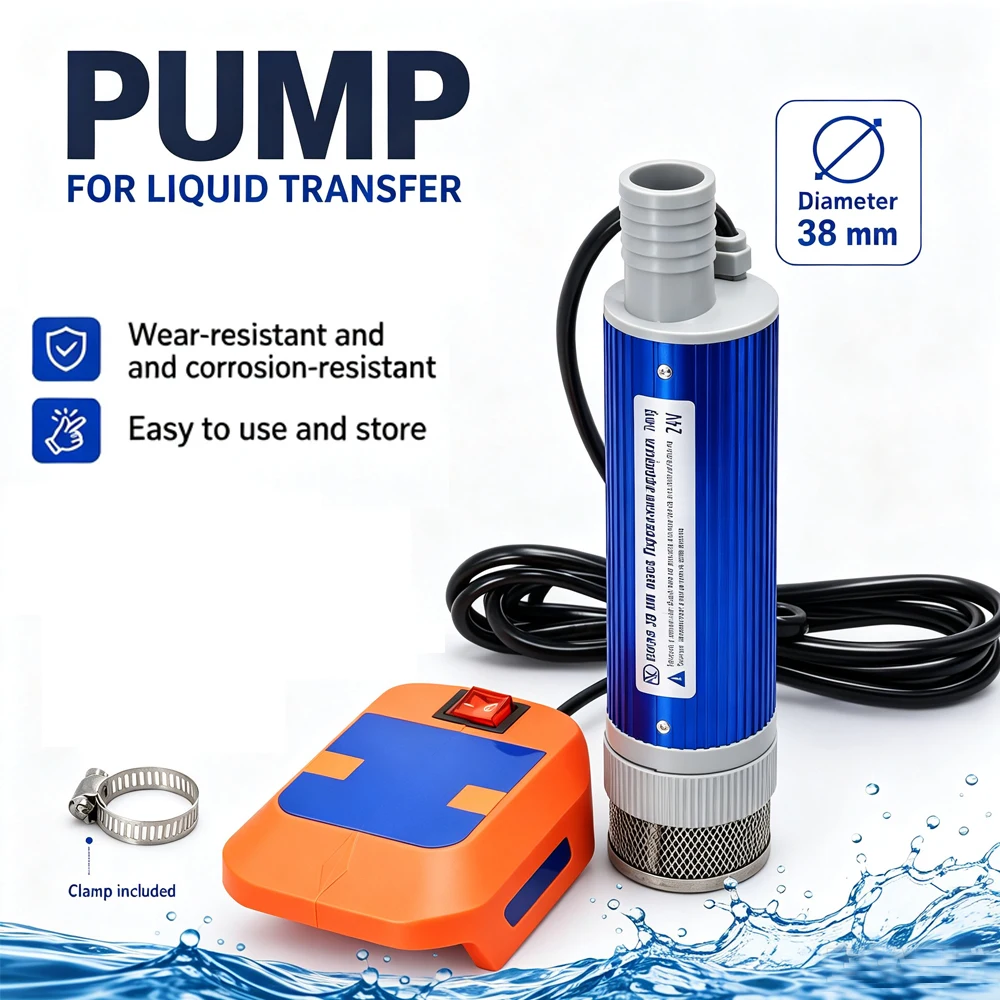 Pump For Makita 18V Lithium Battery 12V Cordless Diesel Water Oil Transfer 40-60L/min Portable Aluminum Alloy Fluid Tool