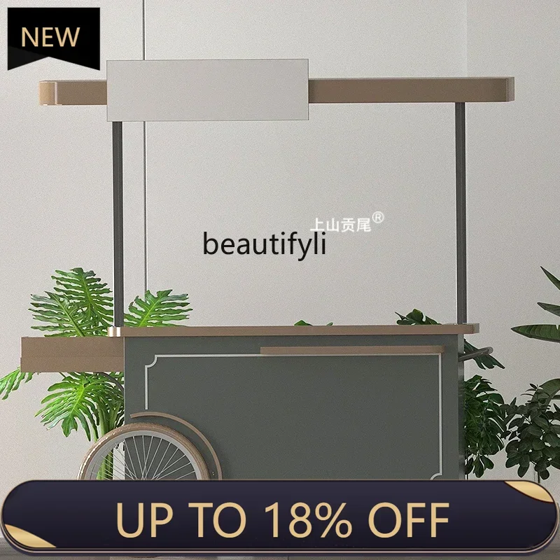 

Z189 Mobile stall snack car wrought iron camping theme dining car outdoor beauty float