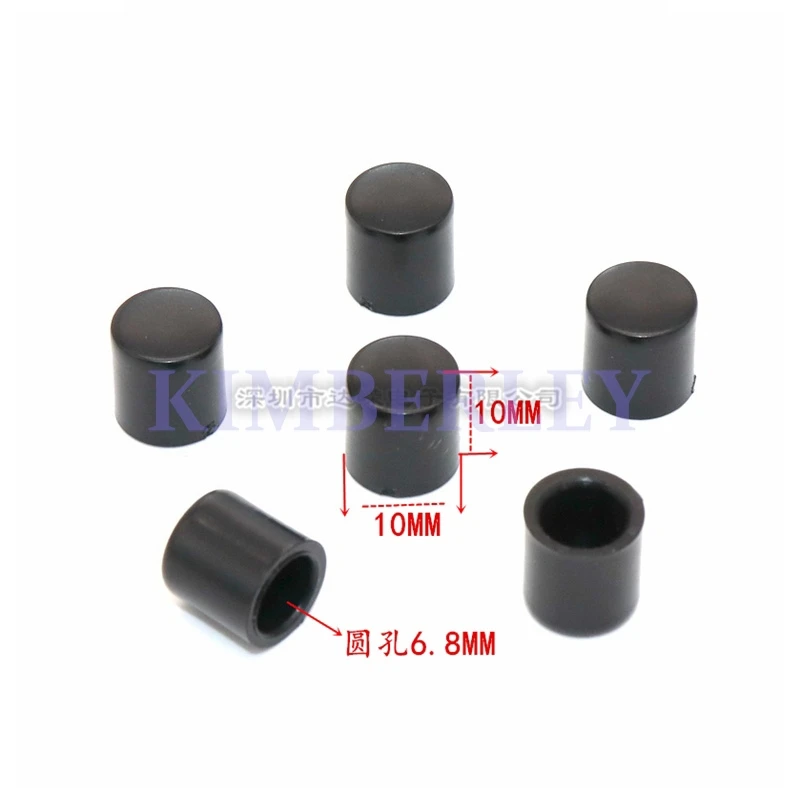20 Pezzi Cappucci In Plastica 10X10Mm Per Interruttori, Cappucci Per Interruttori A Pressione Con Foro Grande, Diametro Foro Cappuccio Tasto 6.8Mm-image