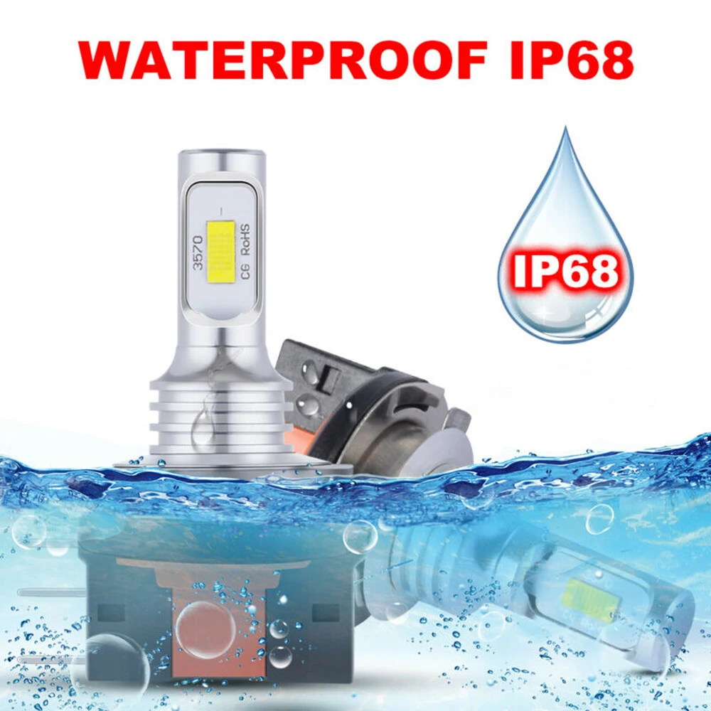 2Pcs H15 LED Headlight Bulbs 20000LM High Beam Day Driving Running Light 3570 CSP for VW Audi BMW Ford Mazda Car Auto Lamps