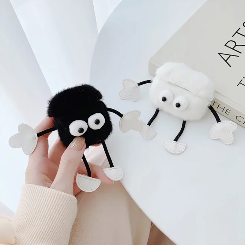 

Cartoon Plush Doll Case for AirPods 4 Airpod 1 2 3 Pro Pro2 Bluetooth Earbuds Charging Box Protective Earphone Case Cover