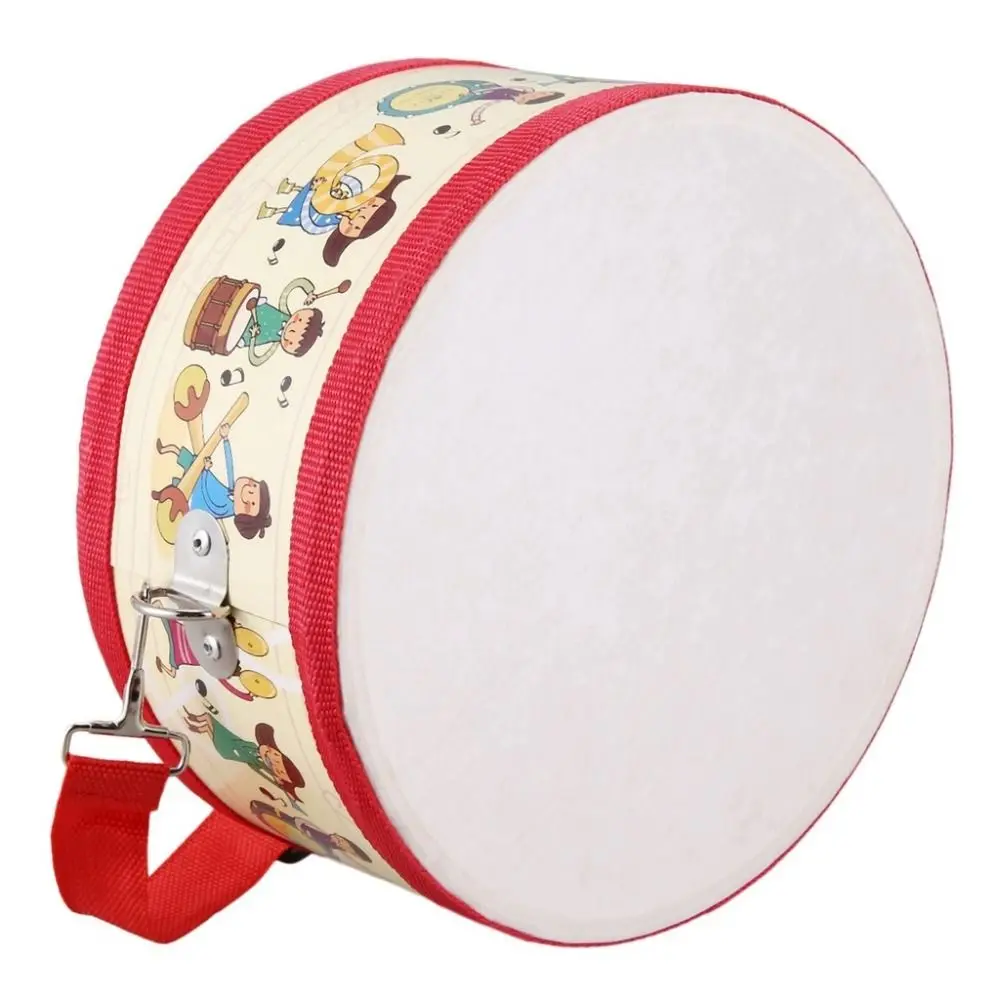 Dwustronny instrument perkusyjny typu hand drum, zabawka, instrument muzyczny Montessori, przenośny instrument edukacyjny.